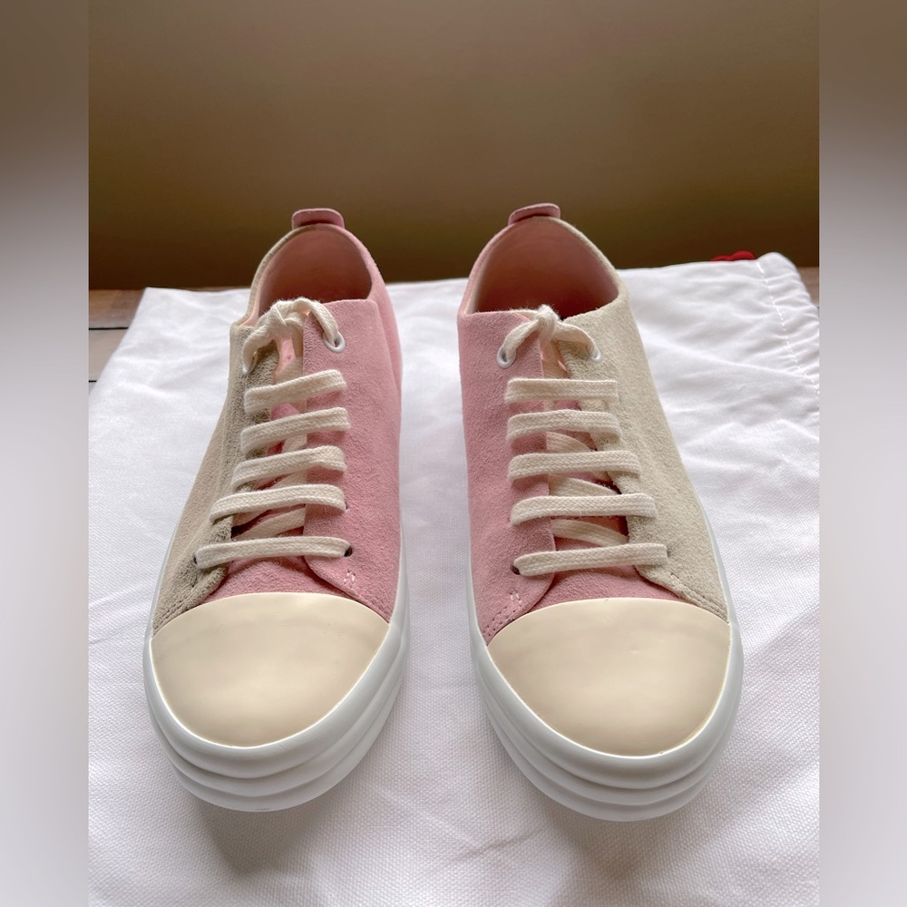 NEW, NEver worn Camper Pink and Cream Two-Tone Low-Top Sneakers
